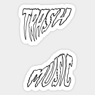 Trash Music Text Sticker